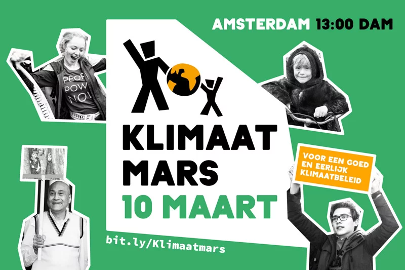 Klimaatmars-ontwerp-beeldcampagne